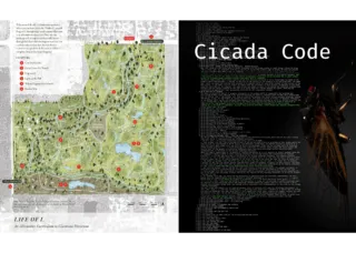 Leopard frog map and cicada code title page 