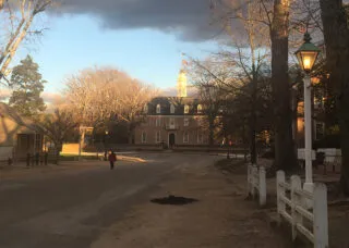 View east along Duke of Gloucester Street in Colonial Williamsburg