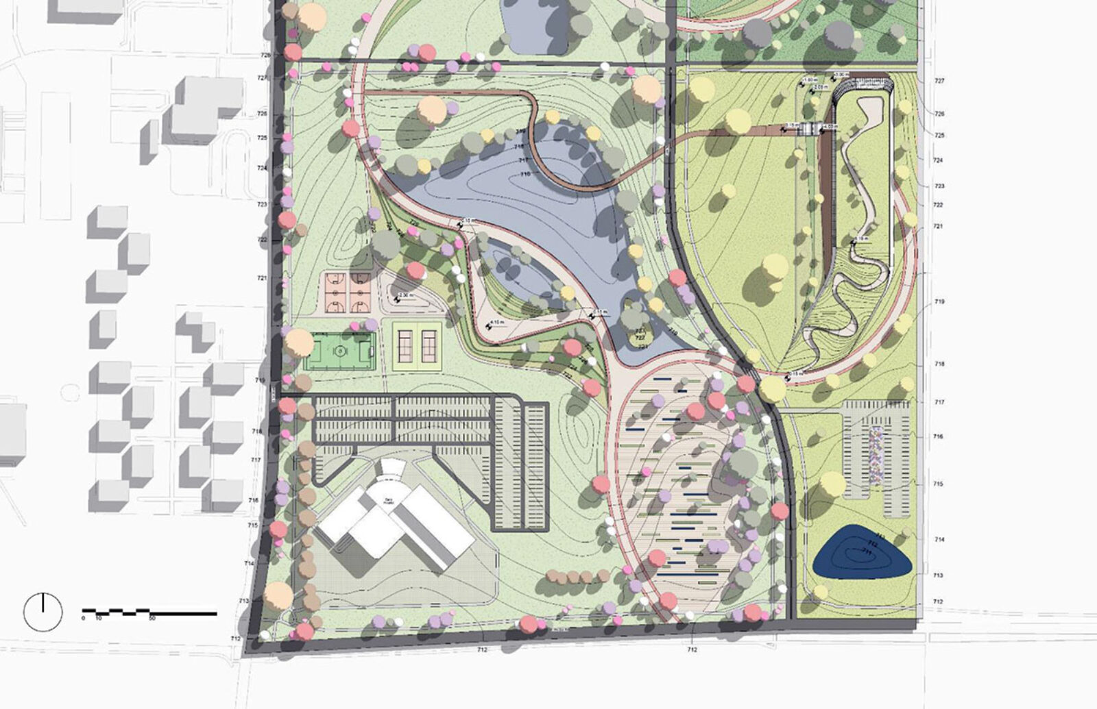 Plan by Sultan Badukail, UIUC Research Park, LA 533: Planning & Design Studio I (Fall 2021)