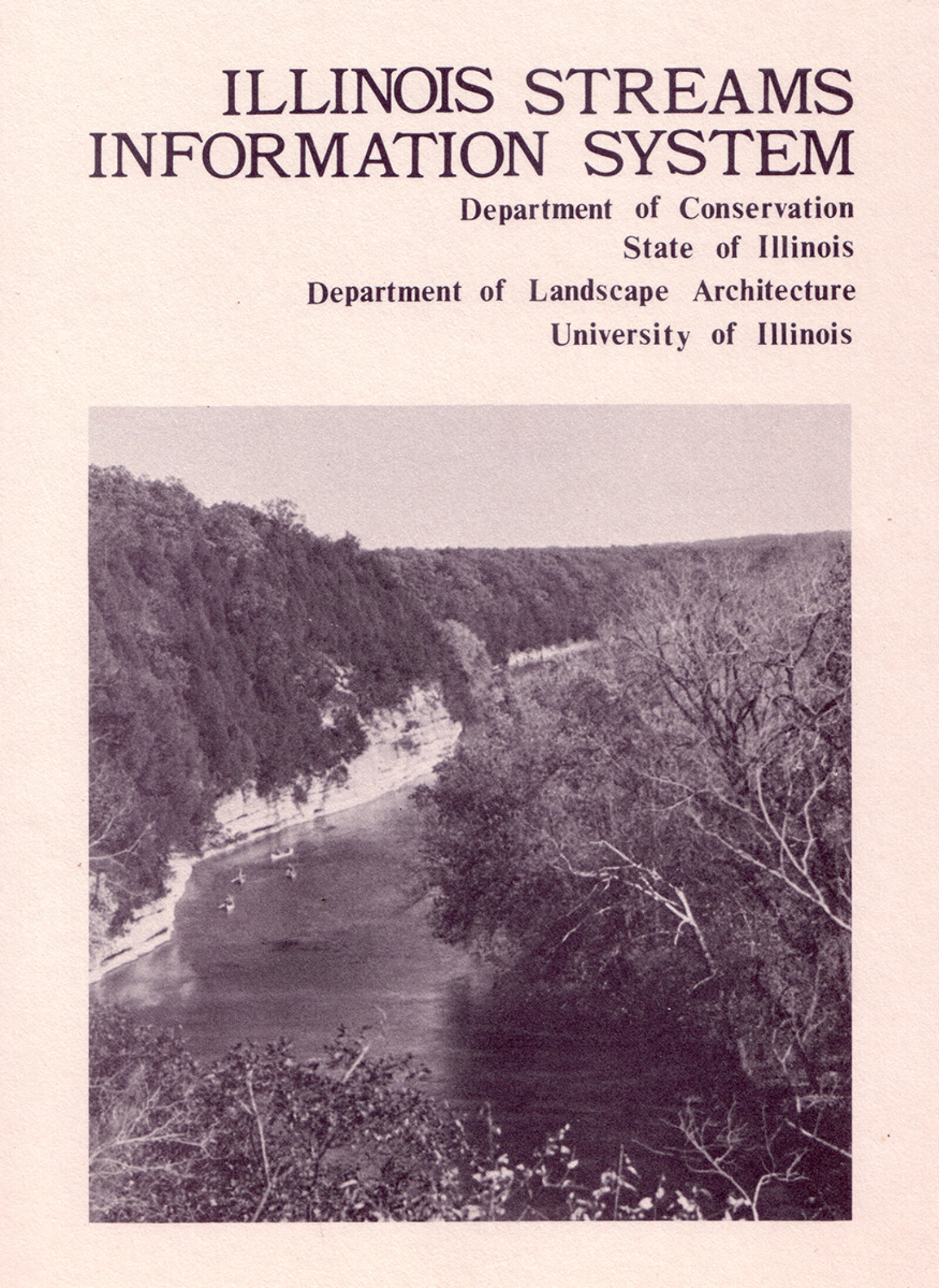 Cover of the Illinois Streams Information System report (1982)