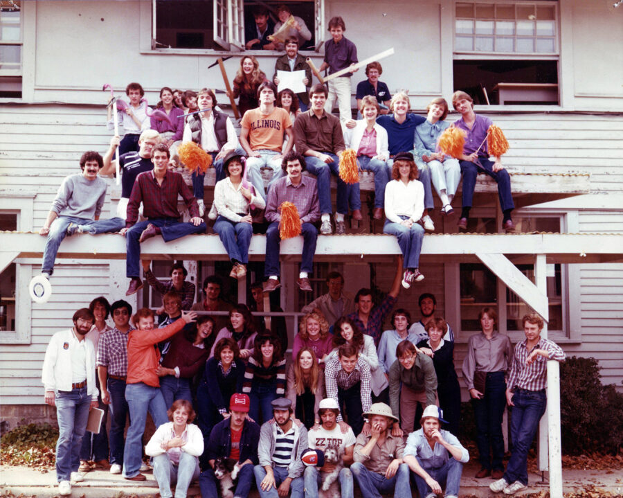 Photo of Landscape Architecture students assembled in front of 1205 ½ W. Nevada St.
