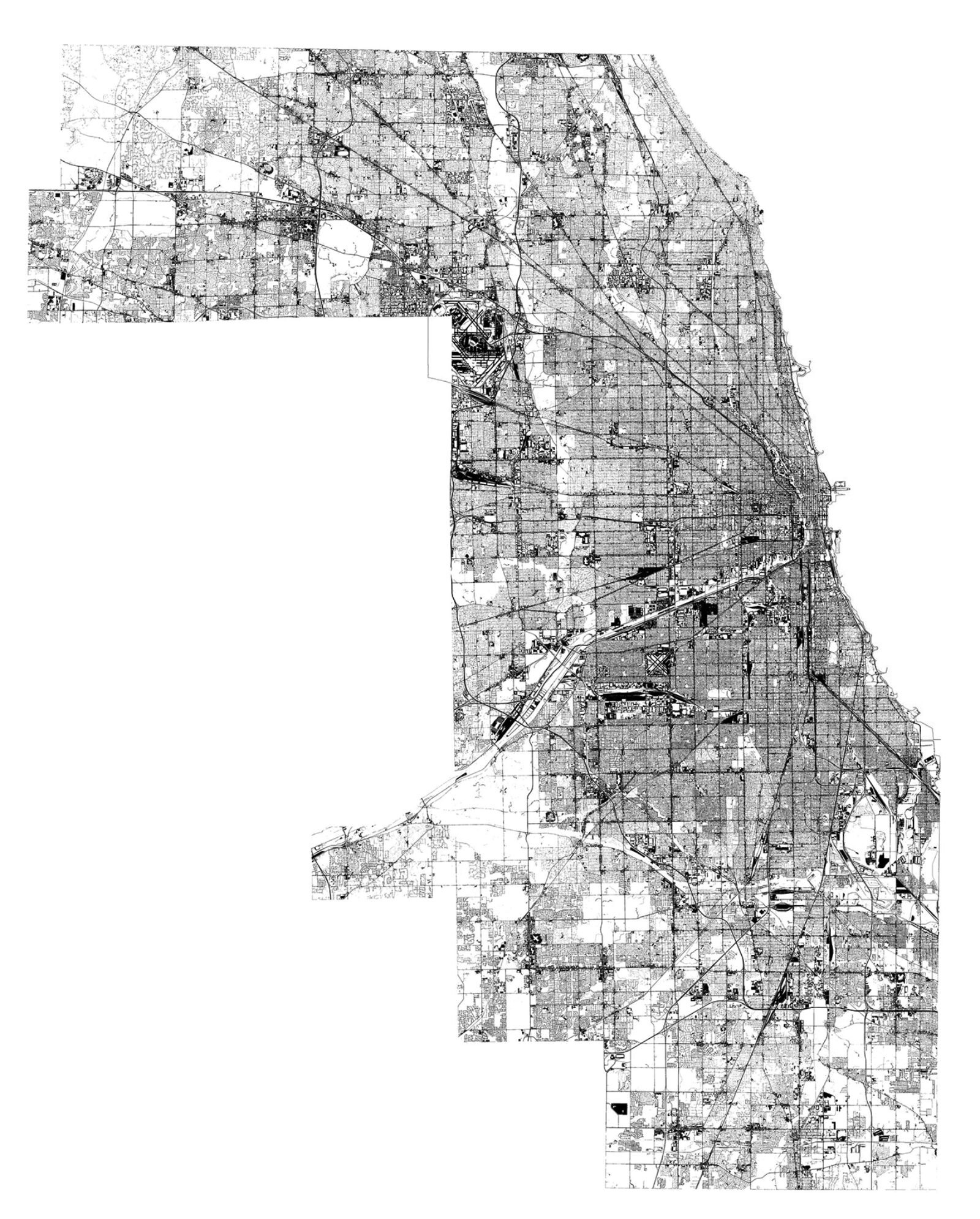 Pavement map of Chicago and Cook County