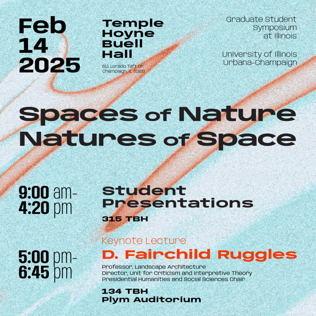 Poster for the symposium "Spaces of Nature/Natures of Space"