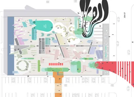colorful computer rendering of city area map