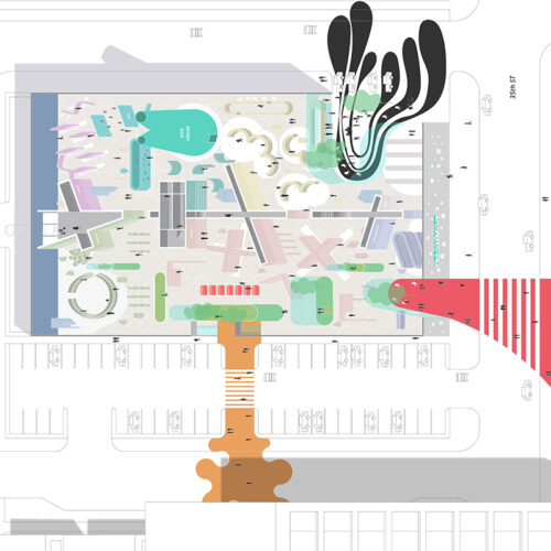 colorful computer rendering of city area map