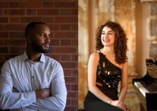 Headshots of Caleb Liddel and Ana Huerta  Fernandez UIUC SOM