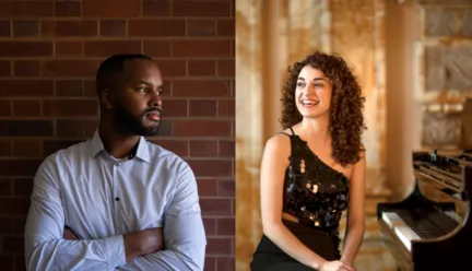 Headshots of Caleb Liddel and Ana Huerta  Fernandez UIUC SOM