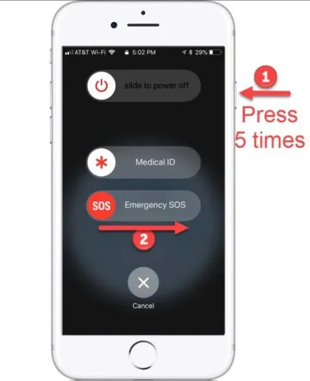 Emergency SOS on phone