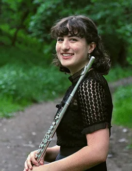 Brynna Paros holding a flute