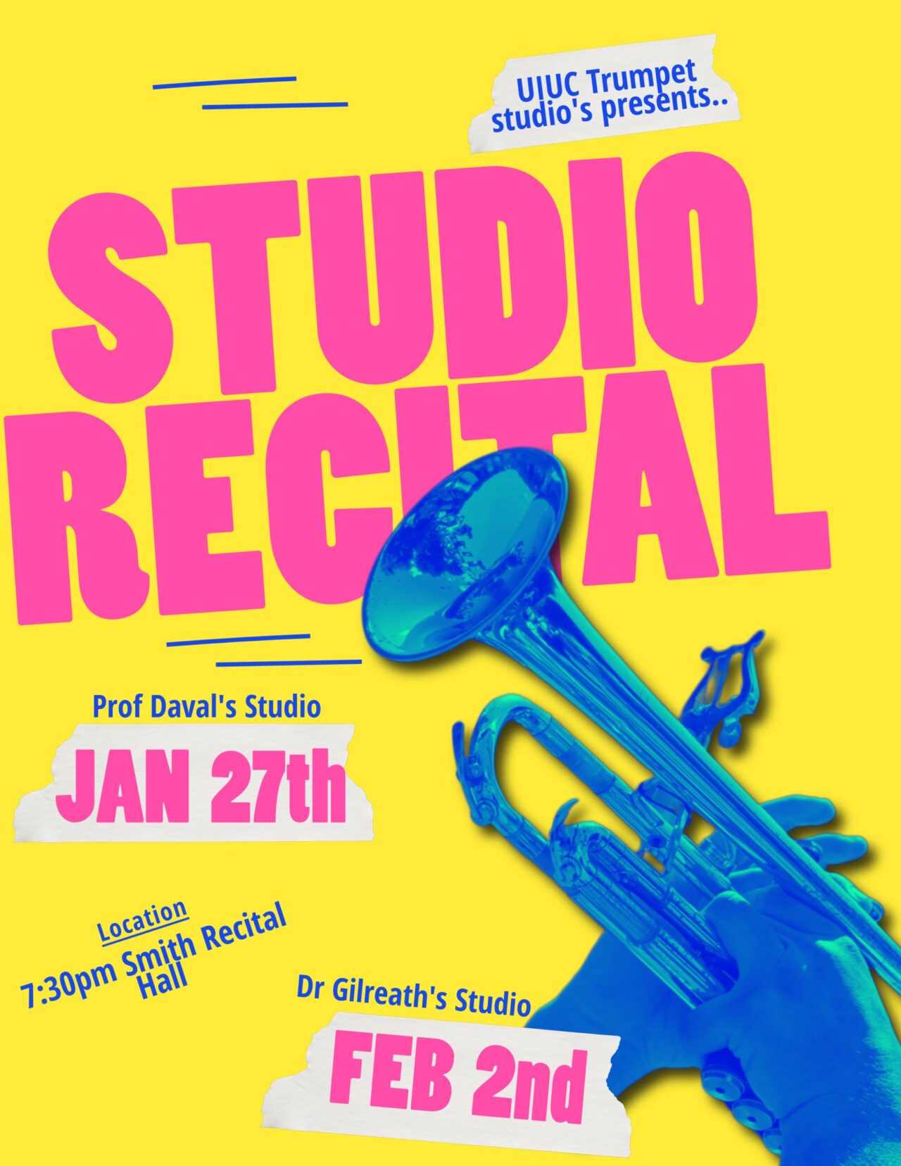 spring 2026 trumpet studio recital poster