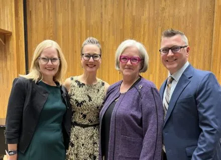 Bridget Sweet Investiture - Bridget, Janet Barrett, and guest speakers