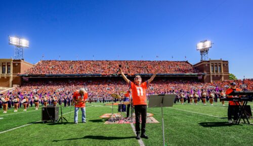 Marching Illini with REO Speedwagon at the 2025 Homecoming Game
