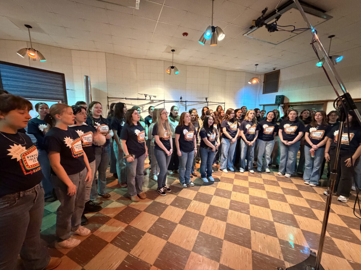 The Women's Glee club records “Will the Circle Be Unbroken” arranged by J. David Moore in the RCA Studio B, Nashville, TN, Jan 17. 2026