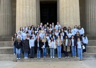 The UIUC Women's Glee Club at the Parthenon, Nashville, TN, Jan 16. 2026