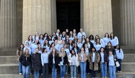 The UIUC Women's Glee Club at the Parthenon, Nashville, TN, Jan 16. 2026