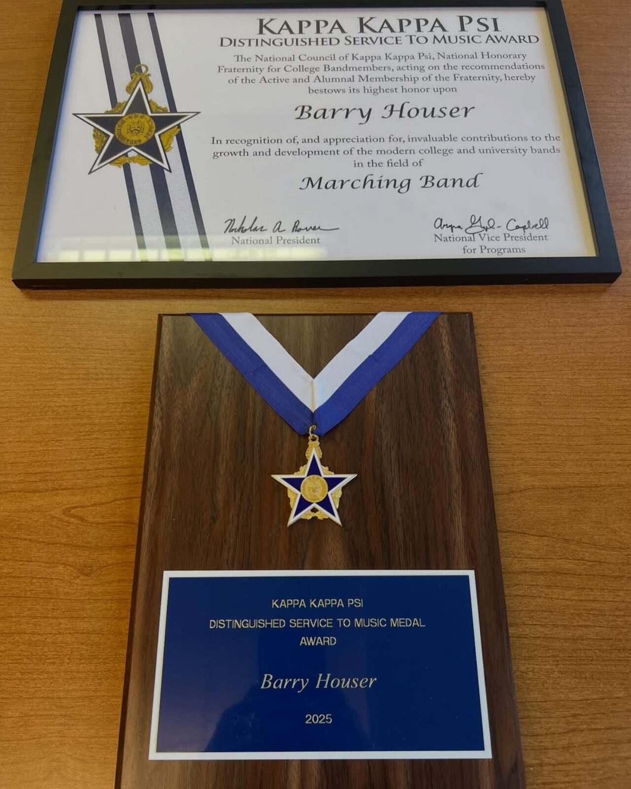 Barry Houser Kappa Kappa Psi Award