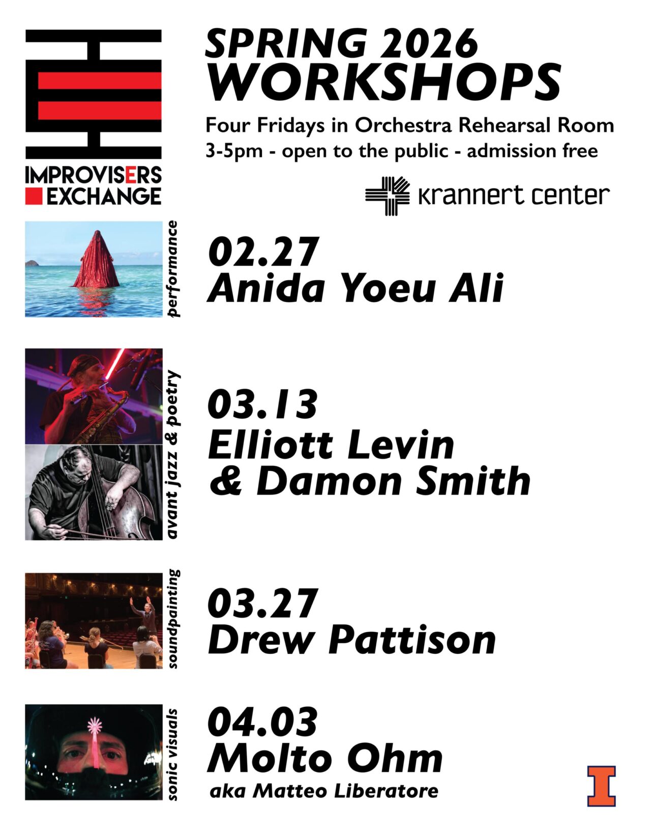 Spring 2026 Improvisers Exchange Workshops