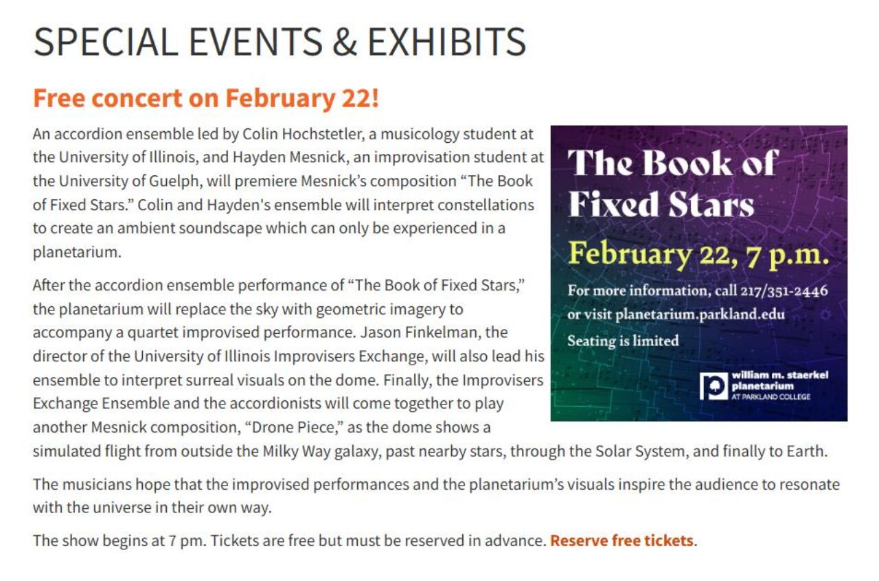 Parkland The Book of Fixed Stars about