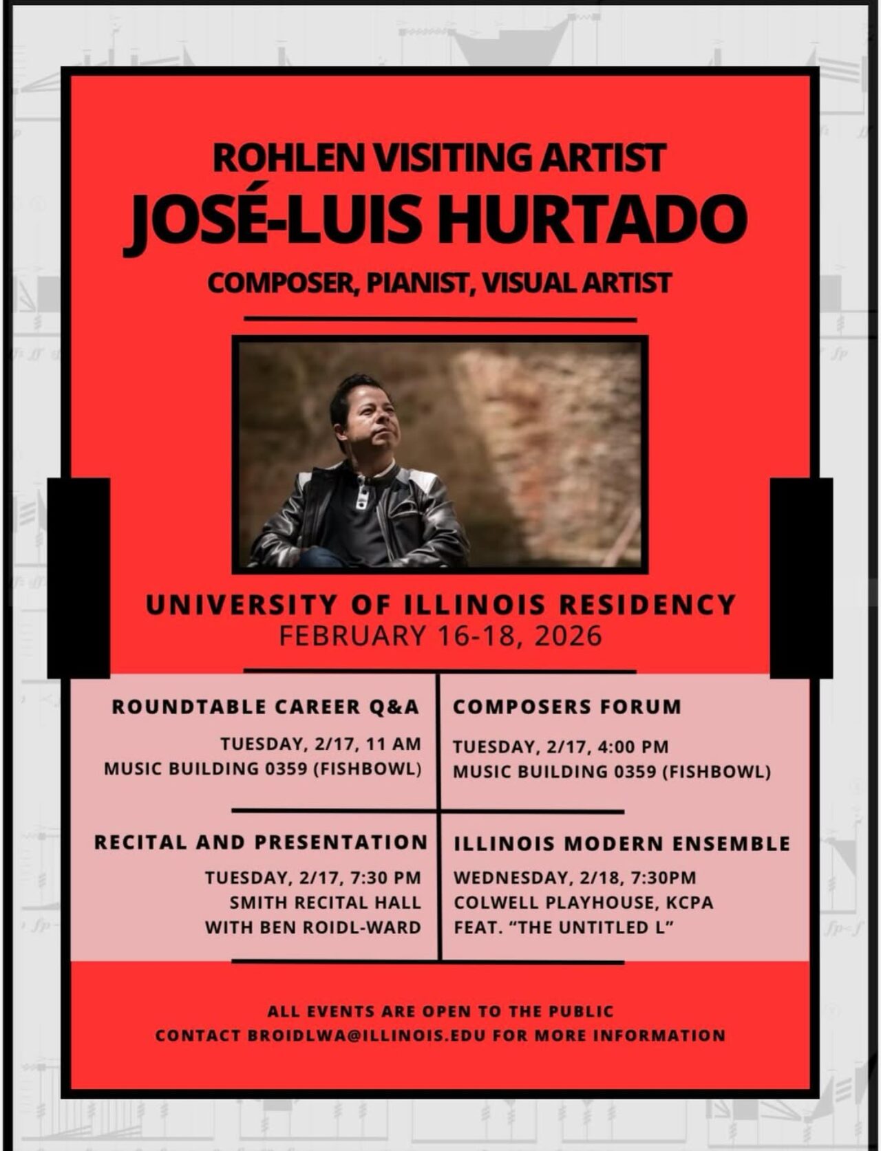 José-Luis Hurtado, 2026 Rohlen Visiting Artist