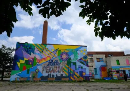 "Hello Peoria" mural in Peoria Illinois