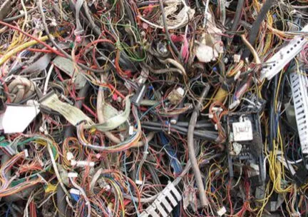 massive amount of wires and cords from electronics in a tangle