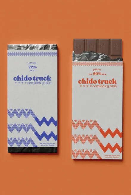 Chido Truck chocolate bars by Denise Carmona, BFA Exhibition 2023