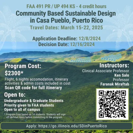 graphic with smokey design and course info in post