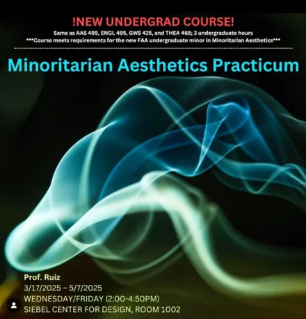 graphic with smokey design and course info in post