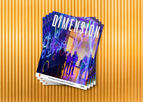 several copies of dimension magazine fanned out