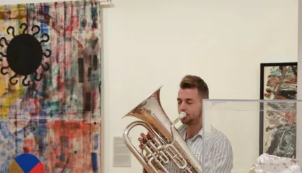 Man playing saxophone 