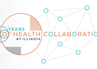 grpahic with "10 years of health at illinois collaboration"