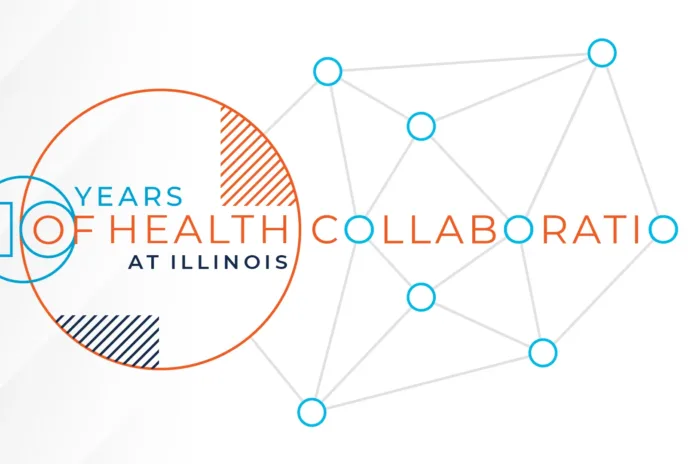 grpahic with "10 years of health at illinois collaboration"