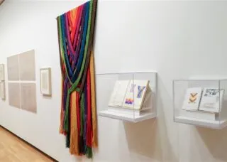 Picture of rope artwork in museum