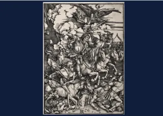 artwork with human and animals in pen