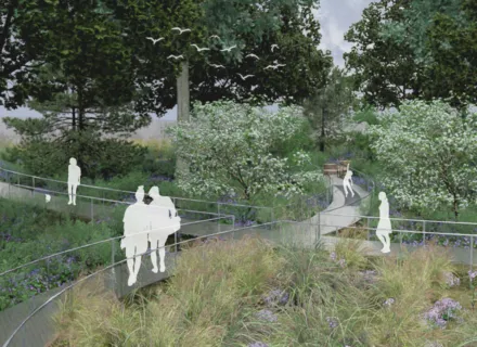 design rendering of outdoor park space