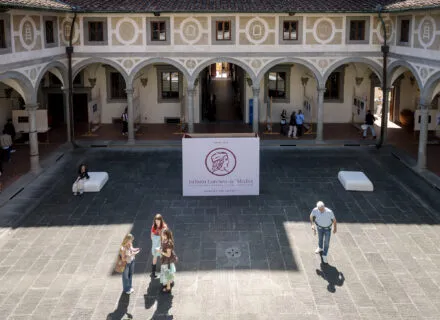 people walking in a buidling