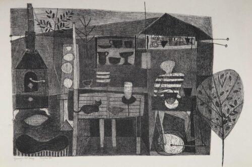 black and white artwork 