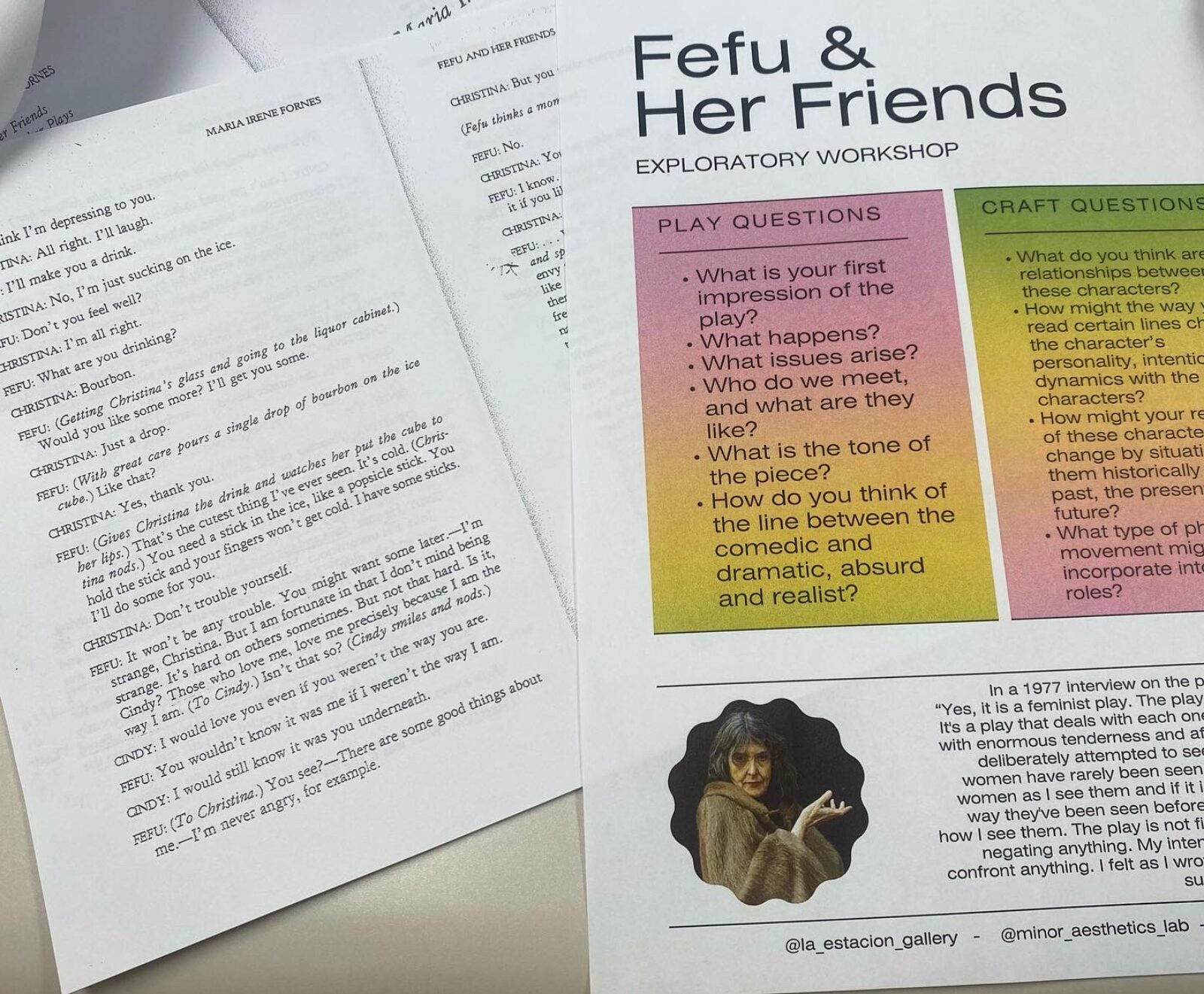 Fefu & her Friends materials