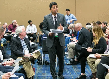 Professor Chakraborty leading a scenario planning training session at the National Planning Conference