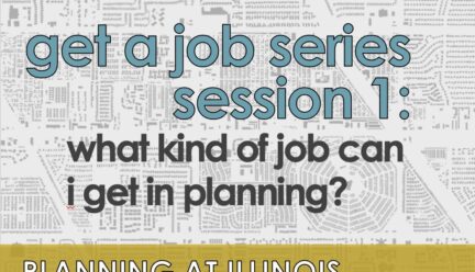 Flier for Get a Job Series Session 1 with a black and white map in the background