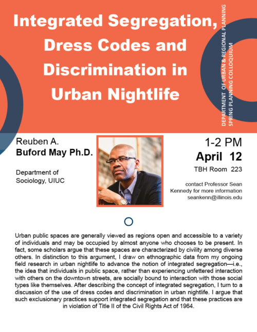 Orange, blue and white flier with photo of Dr. Reuben A. Buford