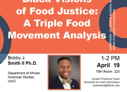 Orange, blue and white flier with photo of Dr. Bobby J. Smith II