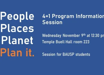 Blue flier with white and orange lettering.