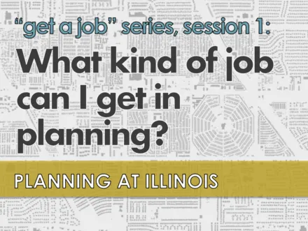 Get a Job flier with a map background
