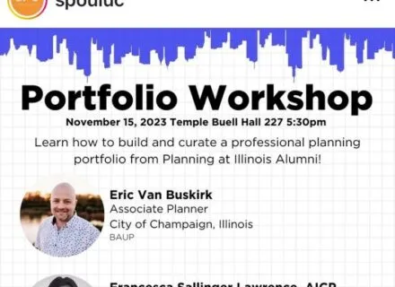 White and blue flier for workshop