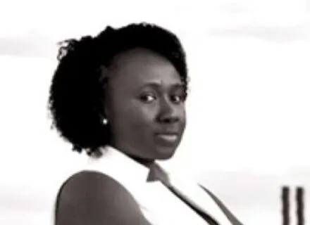 Black and white photo of Janet