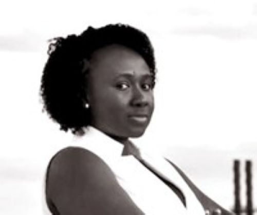 Black and white photo of Janet