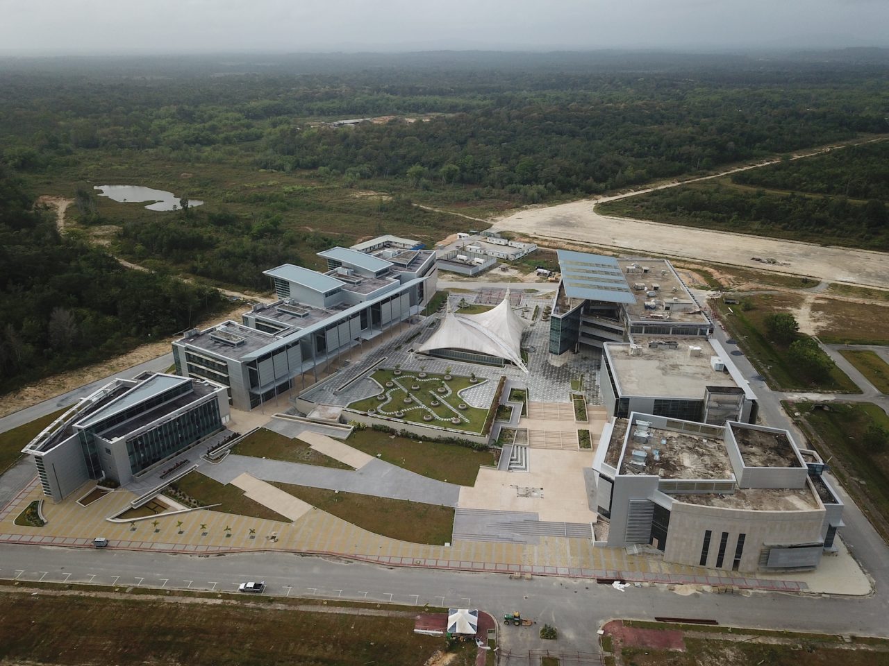 aerial of trinidad university campus