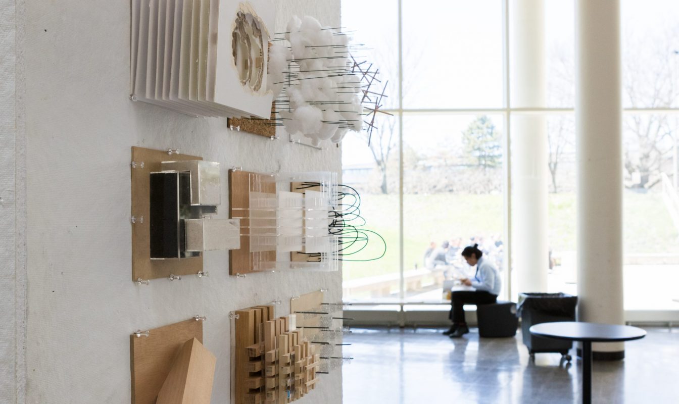 Student work with Blicharski Atrium in background