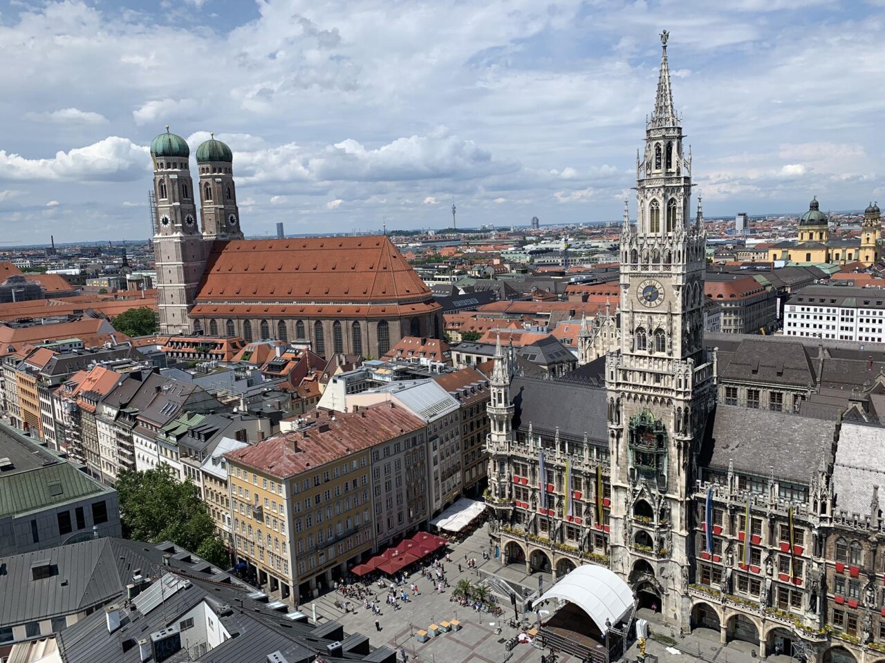 Aerial view of Munich, Germany 